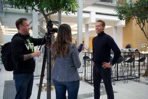 Interview filming